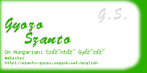 gyozo szanto business card